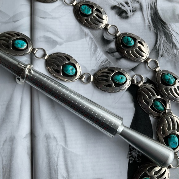 Native Navajo Bear Claw Belt or Larriet - Picture 7 of 16